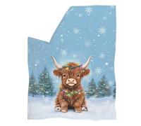 Biyejit Coperta Plaid Mucca Graziosa Morbida per Tutte le Stagioni per Divano e Poltrona Taglia XS-3XL