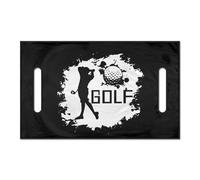 Biyejit Coprisedili per carrello da golf con motivo palla da golf, traspirante, coperta e asciugamano per carrello da golf, accessori per carrello da golf per 2 persone, lavabile in lavatrice