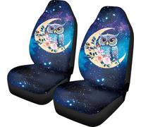 Biyejit Gufo Luna Coprisedile Auto Protezione Antipolvere Cuscino Pet Modello 2 Pezzi Set Accessori Auto Veicolo Universale Fit Truck Più Automobili