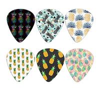 Biyejit Plettri per chitarra, 6 pezzi, stampa ananas per chitarra acustica e basso elettrico