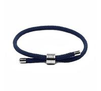 BIYONGDE Braccialetto dell'amicizia in corda intrecciata nautica in stile bohémien, fatto a mano, con ciondolo in acciaio regolabile, 8.66 inches, Acciaio inossidabile, Nessuna pietra preziosa