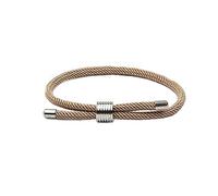 BIYONGDE Braccialetto dell'amicizia in corda intrecciata nautica in stile bohémien, fatto a mano, con ciondolo in acciaio regolabile, 8.66 inches, Acciaio inossidabile, Nessuna pietra preziosa