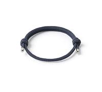 BIYONGDE Braccialetto dell'amicizia in corda intrecciata nautica in stile bohémien, realizzato a mano, con ciondolo in acciaio regolabile, 8.27-10.24 inches, Nylon, Nessuna pietra preziosa