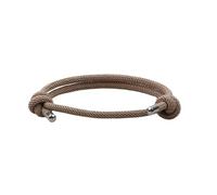 BIYONGDE Braccialetto dell'amicizia in corda intrecciata nautica in stile bohémien, realizzato a mano, con ciondolo in acciaio regolabile, 8.27-10.24 inches, Nylon, Nessuna pietra preziosa