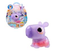 Bizak Animagic Capibara interattiva con luci e suoni, corpo morbido e morbido con mandarini, impilabili, viola (64553921-2)