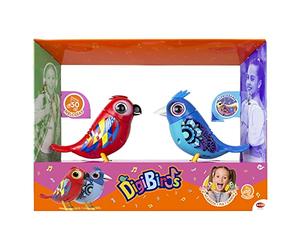 Bizak Digibirds Uccelli interattivi Pack di Due, Che cantano e fischiano, muovono Il Becco e la Testa e Insieme cantano a Coro, Ognuno è Una Specie (62008611)