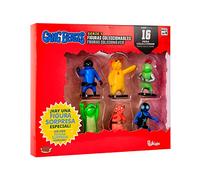 Bizak Gang Beasts de, Confezione da 8 figure in scatola Costume Pollo Giallo, Personaggi da collezione del Gioco multiplayer di combattimento (64117020), 64117020-1