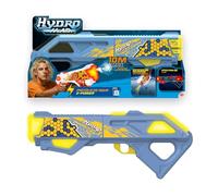 Bizak Hydro Mad Blu e Giallo,Blaster d'acqua elettrica con ricarica automatica, portata fino a 10 m, effetti di luce e batteria ricaricabile, giocattolo acquatico potente, per bambini da 8 anni