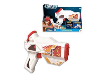 Bizak Hydro Mad Mini Blaster ad acqua elettrica, bianca e rossa compatta con luce LED, portata fino a 5 m e batteria ricaricabile, giocattolo acquatico potente, per bambini dagli 8 anni (62001153-2)