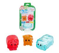 Bizak Jelly Blox - Set sensoriale con 3 figure morbide e colorate, include 1 agricoltore e 2 animali, giocattoli elastici per stringere e allungare, dai 2 anni (64552942-2)