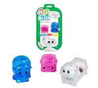 Bizak Jelly Blox - Set sensoriale con 3 figure morbide e colorate, include 1 agricoltore e 2 animali, giocattoli elastici per stringere e allungare, dai 2 anni (64552942-1)