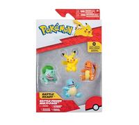 Bizak Pokemon Pack 4 mini personaggi della regione Kanto, Pikachu, Bulbasaur, Squirtle e Charmander, prodotto ufficiale, collezionisti fan della serie anime e per bambini dai 4 anni in su, (63222977)