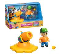 Bizak Stumble Guys Playset con figura snodata da 7,5 cm, ricrea scene del Videogioco, Mr. Stumble con Canon, ragazzi e Ragazze da 8 anni, (64119201)