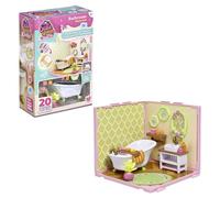 Bizak Suite Spaces Progetta il tuo bagno, Set fai da te modulare personalizzabile con mobili e accessori, include 20 accessori e carte decorative, per ragazze dai 6 anni (64554116)