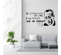 Bizarre Creations | Adesivo Murale Totò Il coraggio ce l'ho è la paura che mi frega! Adesivi Murali da Parete Scritte Adesive Italiane