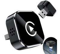 BIZOI Adattatore Carplay Wireless, Android Auto Wireless 2 in 1, Adapter Carplay Dongle, Adattatore wireless carplay, Plug and Play for Wired carplay, Android Auto, Musica, Navigazione, Chiamate