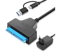 BIZOI Cavo Dati da SATA to USB, Adattatore SATA to USB 3.0, Adattatore Hard Disk Esterno per Sistemi Operativi Windows, Mac, Linux, Dischi Rigidi Esterni e Interni Adattatori, Macbook