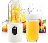 BIZOI Mini Frullatore Portatile, Mini Mixer per Smoothies, Frullatore Portatile da 500ml, per Frullati, Succhi Misti, Succhi di Verdura, Cucina, Palestra, Ufficio, Campeggio, Viaggi, Campeggio, Pesca