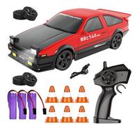 BIZOI Mini RC Drift Car, 1:24 Mini Macchina Telecomandata Drift, 4WD Auto Telecomandata con Luce LED, 15km/h, 2,4Ghz RC Drift Car per Adulti e Bambini di Età Superiore agli 6 Anni, Compleanno Regalo
