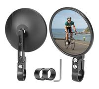BIZOI Specchietti Moto Manubrio, 2 Pezzi Specchietti Moto Omologati E24, specchietto moto Ruotabile A 360°, Tondi specchi per Motociclette, E-Bike, Scooter, 22-24 mm