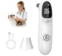 BIZOI Termometro Auricolare per Cani, Termometro Digitale per Animali Domestici con Display a LED, Monitor Della Temperatura 'Orecchio del Cane per Cane, Gatti, Maiali e Altri Animali