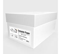 BIZTEK 24,1 x 27,9 cm, carta senza carbonio per computer, perforata a sinistra e a destra, 6,8 kg, 2 pezzi, bianco/canarino (1.700 fogli), prodotto negli Stati Uniti