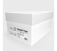 Biztek - 9 1/2 "x 11" carta continua per computer, bordo pulito, 1 parte 20 libbre 92 cartone lucido | 2.400 fogli