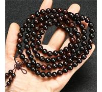 BIZTTLOG Bracciale Rosario in Legno Naturale - 108 grani for Meditazione, Yoga e Protezione Spirituale, Rosario in Legno Fatto a Mano(8mm*108 b1)