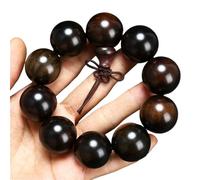 BIZTTLOG Bracciale Rosario in Legno Naturale - 108 grani for Meditazione, Yoga e Protezione Spirituale, Rosario in Legno Fatto a Mano(25mm*10a)