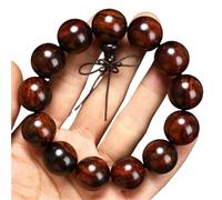 BIZTTLOG Bracciale Rosario in Legno Naturale - 108 grani for Meditazione, Yoga e Protezione Spirituale, Rosario in Legno Fatto a Mano(18mm*13 a1)