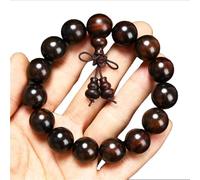 BIZTTLOG Bracciale Rosario in Legno Naturale - 108 grani for Meditazione, Yoga e Protezione Spirituale, Rosario in Legno Fatto a Mano(15mm*15 b1)