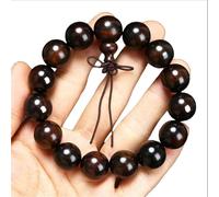 BIZTTLOG Bracciale Rosario Vintage in Legno di incenso Rosso - Energia Zen, Braccialetto Elastico Portafortuna, Perline di Legno Unisex, Gioiello Spirituale for Meditazione/Yoga(15mm*15 a1)