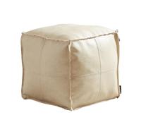 BIZTTLOG Poggiapiedi cubo da 45 cm in similpelle, poggiapiedi multiuso, coperchio apribile, design vuoto - Quadrato multicolore(White)