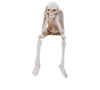 BIZTTLOG Questa Statuetta in Resina Fatta a Mano a Forma di Teschio, progettata for Non Sentire, Vedere o Parlare, è Perfetta for la casa, L'Ufficio o Anche for Un Arredamento spettrale.(White1)