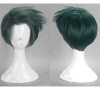 Bizzarra avventura di Anime JoJo Rohan Kishibe cosplay parrucca corta verde scuro resistente ai capelli sintetici parrucche + capsula della parrucca
