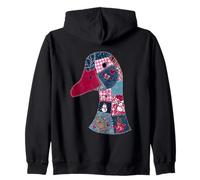 Bizzarro Patchwork Duck Christmas Cheer Felpa con Cappuccio