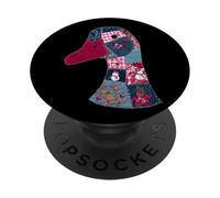 Bizzarro Patchwork Duck Christmas Cheer PopSockets PopGrip Adesivo