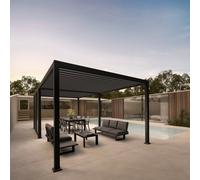 PERGOLA BIOCLIMATICA OCEAN 3.6X7.2 ANTRACITE IN ALLUMINIO CON LAMELLE ORIENTABILI GAZEBO COPERTURA TETTOIA