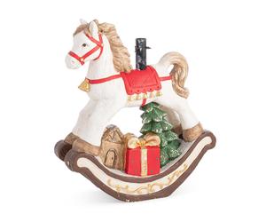 Bizzotto Base Albero di Natale Chaim Cavallino Dondolo H 63,2 Cm Multicolor