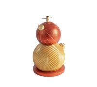 Bizzotto Base per Albero di Natale Bauble Oro e Rosso H 69 cm Copribase Natalizio Decorativo