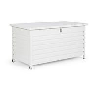 Baule Atlantic S Bianco con Ruote Esterno Giardino ARREDO Cuscini