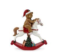 Bizzotto Cavallino a Dondolo Eldred Orso H30 cm - Decorazione Natalizia