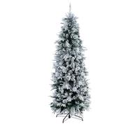 Bizzotto Christmas decor Albero Natale DRESDA SLIM Verde innevato (PVC e PE -