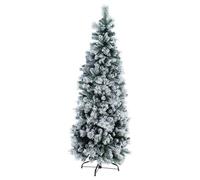 Bizzotto Christmas decor Albero Natale PRAGA SLIM Verde innevato (PVC - H210 D70