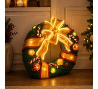 Bizzotto Corona di Natale Kinler LED 94x35,5x87,6 cm Decorazione Natalizia Luminosa