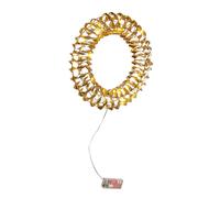 Bizzotto Corona di Natale Kinsey 20 MicroLed D 30 Cm H 7 Cm Classic Oro