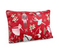 Bizzotto Cuscino Decorativo Rosso con Motivi Natalizi, Dimensioni Standard