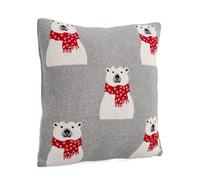 Bizzotto Cuscino di Natale Editha Orso 45 x 45 Cm Rosso Bianco