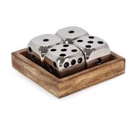 Bizzotto Decorazione Dadi Fortune 10,5 x 10,5 Cm Argento