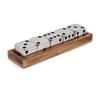 Bizzotto Decorazione Dadi Fortune Argento 21 x 5,5 Cm